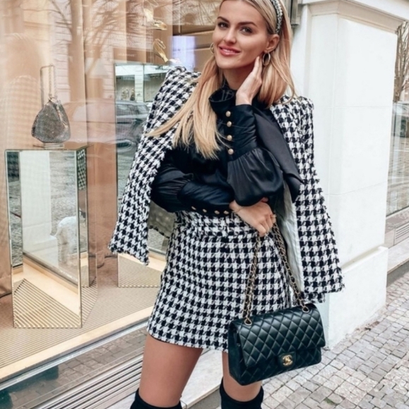 Zara Jackets & Blazers - NWT Zara Houndstooth Blazer, Size S